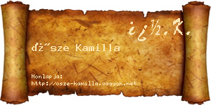 Ősze Kamilla névjegykártya